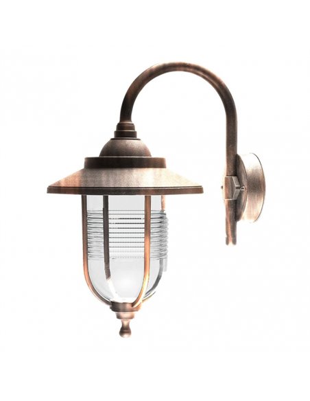 Aplique Exterior Canela 1xe27 Oro Viejo Ip44 Policarbonato 45