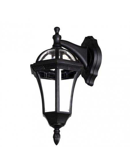 Aplique Exterior Comino 1xe27 Negro Ip44 Policarbonato 41,1x17x6x23,8 Cm