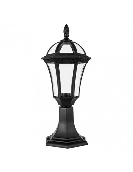 Sobremuro Exterior Comino 1xe27 Negro Ip44 Policarbonato 47