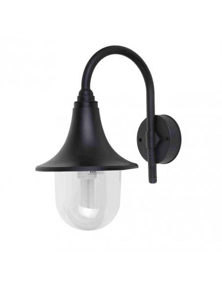 Aplique Exterior Hinojo 1xe27 Negro Ip44 Policarbonato 40