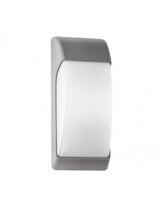 Aplique Exterior Espelta 1xe27 Gris Ip65 Policarbonato   32x12