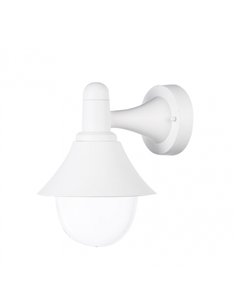 Aplique Exterior Mentol 1xe27 Blanco Ip44 Policarbonato   25x18