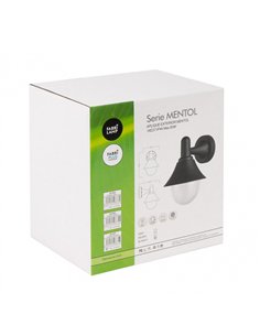 Aplique Exterior Mentol 1xe27 Blanco Ip44 Policarbonato   25x18 2