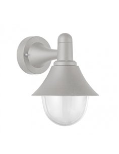 Aplique Exterior Mentol 1xe27 Gris Ip44 Policarbonato   25x18