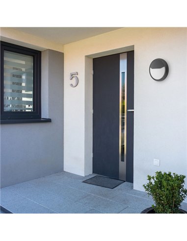 Aplique Exterior Coliandro 2xe27 Negro Policarbonato  9,4x30d  Ip65