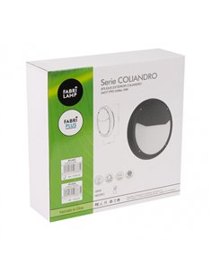 Aplique Exterior Coliandro 2xe27 Grispolicarbonato  9 2