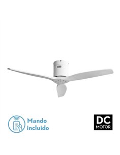Ventilador Dc Aguilon Blanco 3 Aspas Blancas 6 Velocidades Sin Luz Remoto Y Temporiz.132d