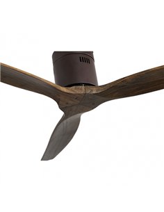 Ventilador Dc Aguilon Marron 3 Aspas Roble 6 Velocidades Sin Luz Remoto Y Temporiz.132d 2