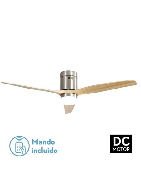 Ventil 20w Dc Aguilon Niquel 3 Aspas Haya 6 Velocidades C/remoto