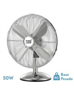 Ventilador Sobremesa Pali Cromo 50w 3 Vel 43 D Oscilante