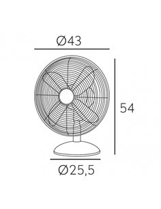 Ventilador Sobremesa Pali Cromo 50w 3 Vel 43 D Oscilante 2