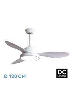Ventilador Dc Hayate 48w 4080lm Blanco 3 Asp 39/54x120x120cm 3000-4000-6000k C/remoto