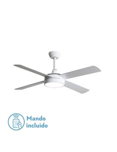 Ventilador Dc Nevery 26w Blanco 4aspas Blanco/haya 122d 2950lm 3000k