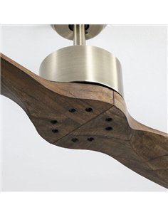 Ventilador Dc Leste Cuero 2 Aspas Roble Sin Luz 5 Velocidades Remoto Temporizador 132d 2