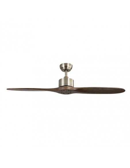 Ventilador Dc Leste Cuero 2 Aspas Roble Sin Luz 5 Velocidades Remoto Temporizador 132d