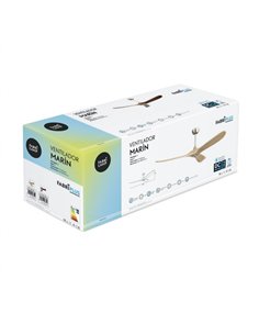 Ventilador Dc Marin Niquel 3 Aspas Haya Sin Luz 6 Velocidades 152d Temporizador Y Remoto 24 2
