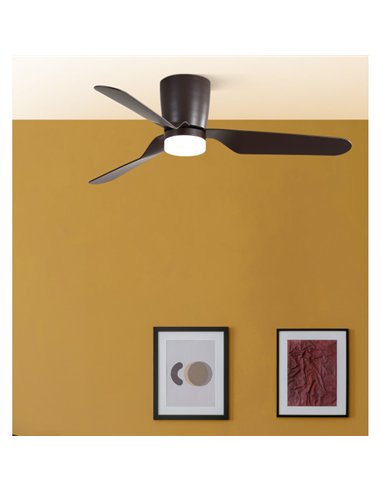 Ventilad 18w Dc Kochi Marron 3 Aspas Marron 6 Veloc. 3000k, 4000k, 6000k C/remoto Y Temporizador 132 D 2025