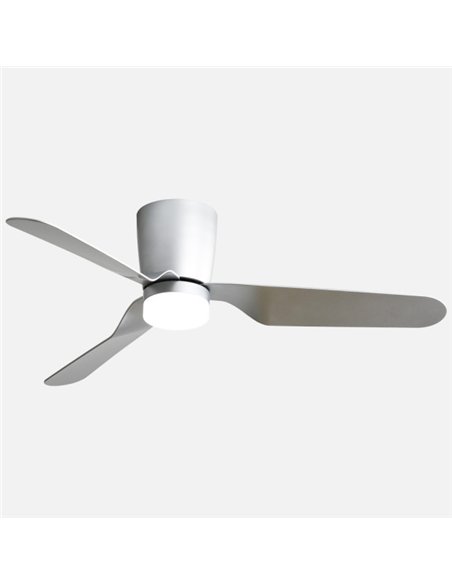 Ventilad 18w Dc Kochi Niquel 3 Aspas Plata 6 Veloc. 3000k, 4000k, 6000k C/remoto Y Temporizador 132 D 2025