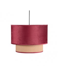 Colgante 2 Pantallas  Nerva 1xe27 Rojo Vino  Regx40x40 Cm