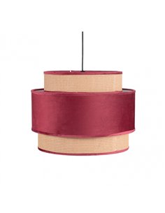 Colgante 3 Pantallas Adriano1xe27 Rojo Vino Tinto Reg X 40d