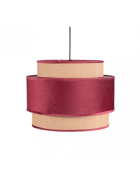 Colgante 3 Pantallas Adriano1xe27 Rojo Vino Tinto Reg X 40d