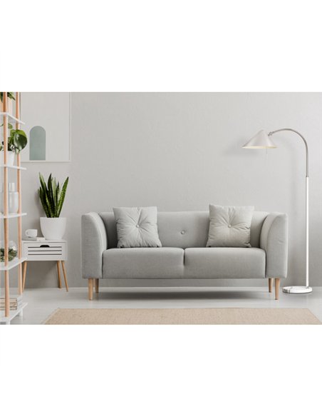 Pie Salon Empire 1xe27 Blanco 167x30x85 Cm