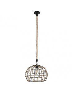 Colgante Yute 1xe27 Cuerda Regx35x35 Cm