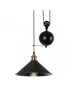 Colgante Triguero 1xe27 Negro Regx29 2