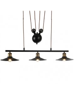 Colgante Triguero 3xe27 Negro Regx22x88 Cm 2