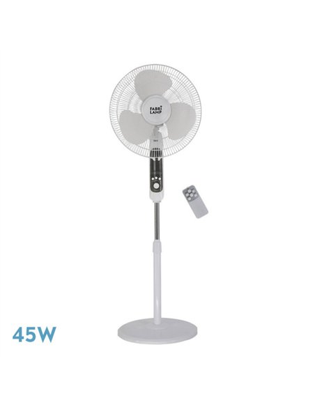 Ventilador De Pie Calma Bl.3 Vel.45w.3 Aspas  43 D C/ Remoto.temporizador 0