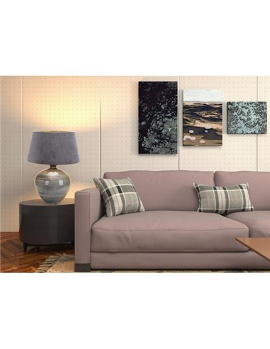 Sobremesa Betta 1xe27 Gris Brillo 58x45x45 Cm