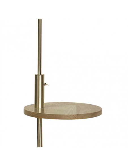 Pie De Salon Sirio C/mesa Y Conex.usb 1xe27 Cuero  C/ Pant Beig (164x40x40)(24x40x40) Cm