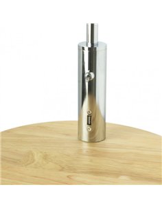 Pie De Salon Sirio C/mesa Y Conex.usb 1xe27 Cromo C/ Pant Blanca (164x40x40)(24x40x40) Cm 2