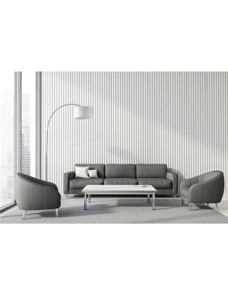 Pie De Salon Polux 1xe27 Niquel C/pant Blanca (165x90x34)(18x34x34) Cm