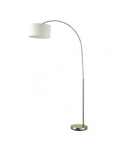 Pie De Salon Polux 1xe27 Cuero C/pant Beis 165x90x34 Cm