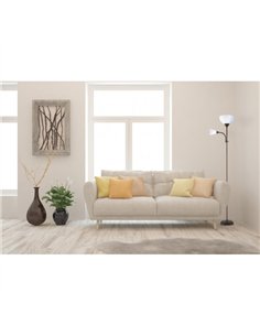 Pie De Salon Rigel 1xe27+1xe14 C/lector Marron 180x34x25 2