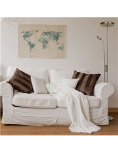 Pie De Salon Antares 20w+7w 4000k C/lector Cuero 183x25x25 Cm Tactil C/reg.Intensidad Y Memoria 2