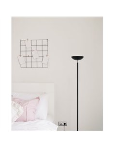 Pie De Salon Luyten 2xe27 Negro Mate 180x27x27 Cm 2