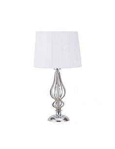 Sobremesa Cebrano 1xe27 Cromo C/pant Blanca 30x30x55 Cm