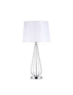 Sobremesa Robina 1xe27 Cromo C/pant Blanca  62x30x30 Cm