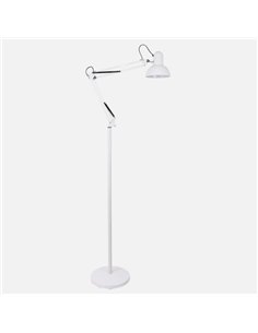 Flexo De Pie Articulable Rutilo 1xe27 Blanco 180x28x28 Cm 2