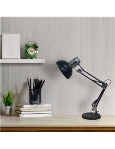 Flexo Articulable Rutilo 1xe27 Negro/cromo 57x39x15 Cm 2