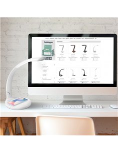 Flexo Alabastro 7w 560lm 3500-6500k Blanco 44x16x27 Cm Carg.mov.inalamb.5 Colores X 3 Intensid. Regulable 2