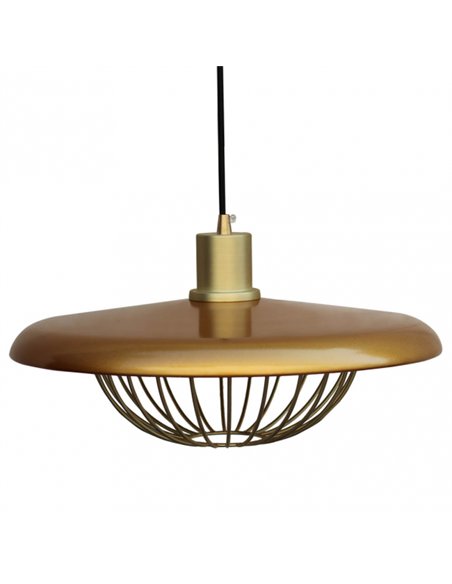 Colgante Rejilla Oro 1xe27  Regx35x35 Cm