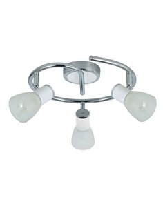 Plafon Cholo3xe14  Blanco/cromo 16x34x34 Cm