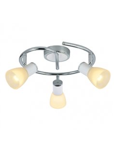 Plafon Cholo3xe14  Blanco/cromo 16x34x34 Cm 2