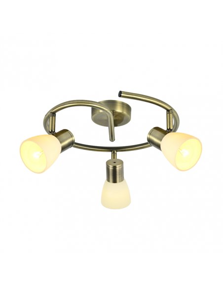Plafon Cholo 3xe14 Cuero 16x34x34 Cm