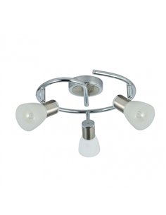 Plafon Cholo 3xe14 Cromo/niquel 16x34x34 Cm