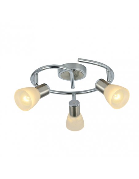 Plafon Cholo 3xe14 Cromo/niquel 16x34x34 Cm