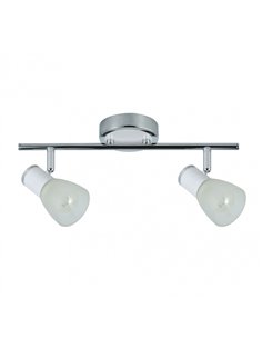 Regleta Cholo 2xe14 Blanco/cromo 16x36